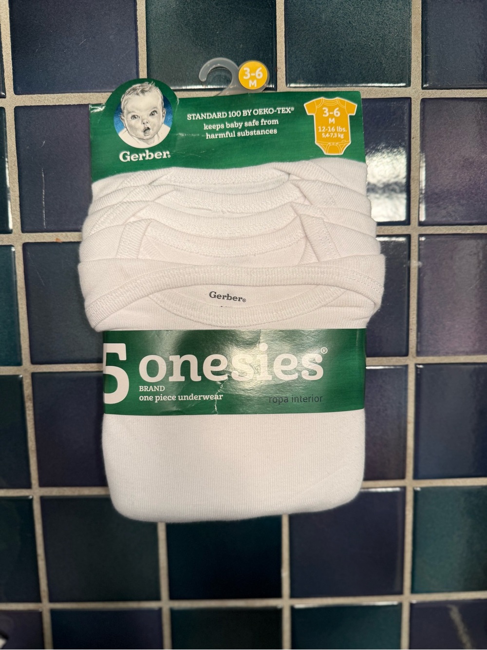 Gerber White 5-Pack Baby Onesies